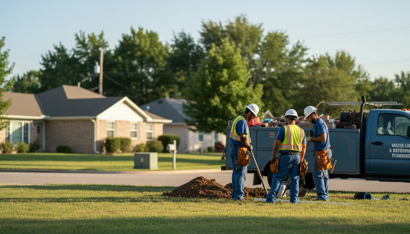 Residential water line and bathroom plumbing service in Athens, OH